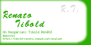 renato tibold business card